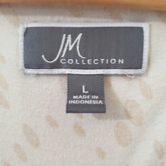 Women's JM Collection Gold & White T-Shirt - Picture 3 of 4
